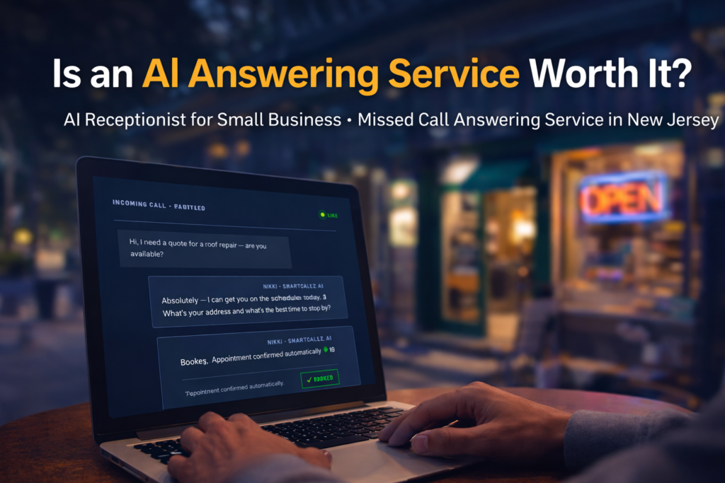 AI answering service handling missed calls for a New Jersey small business
