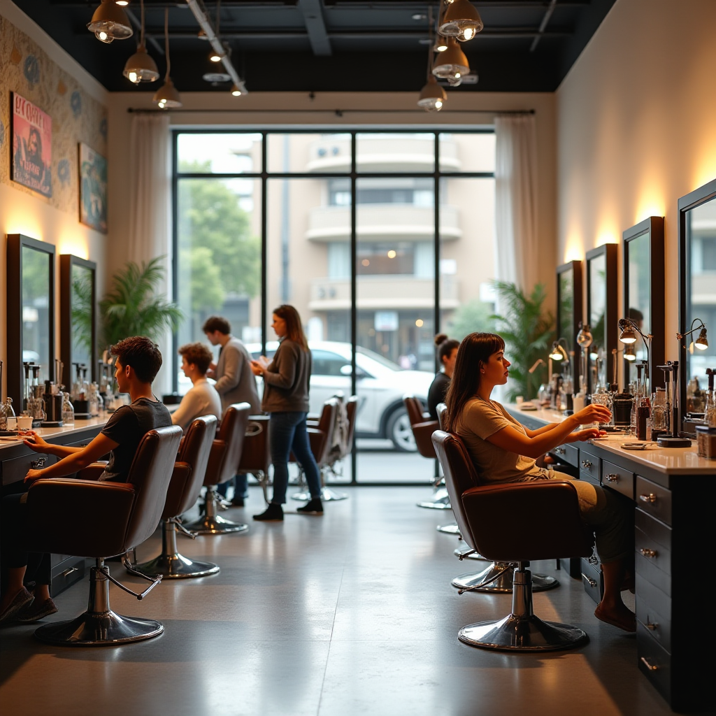 AI receptionist for salons answering client call during peak hours