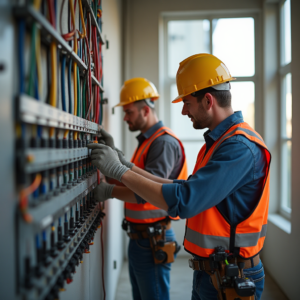 Electrician phone answering New Jersey contractor checking SmartCallz notifications on phone