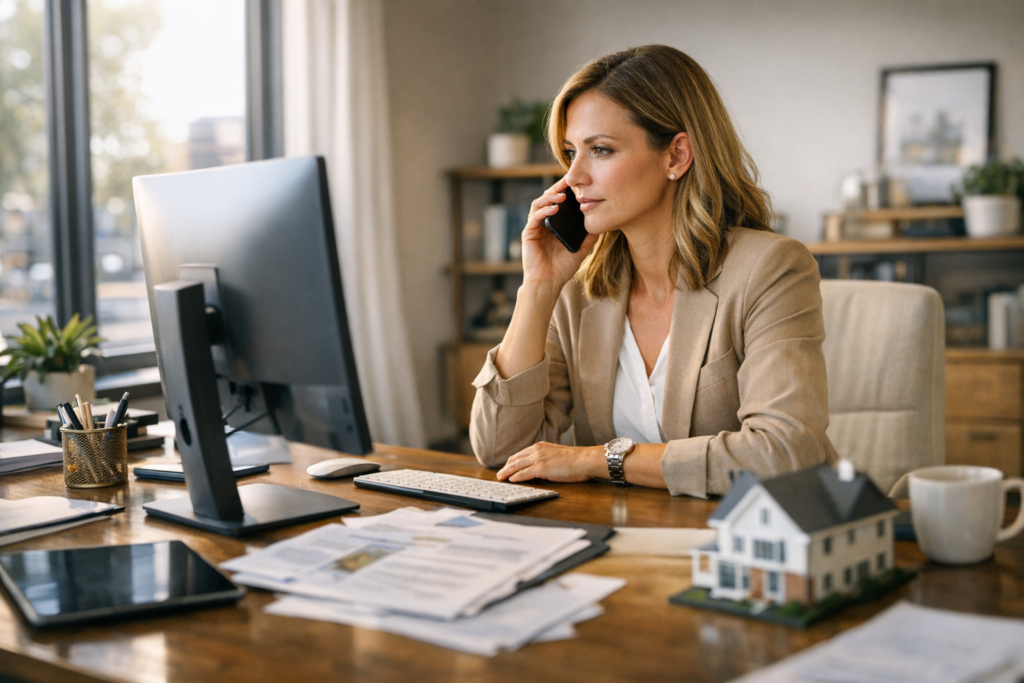 Real estate agent using customer engagement automation for lead management
